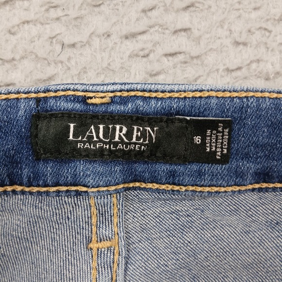 Lauren Ralph Lauren Jeans Women's 16 Blue Stretch Denim Mid Rise - Picture 5 of 11